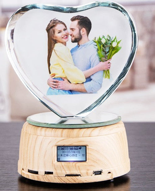 CrystalTune™ – Custom 3D Crystal Lamp with Bluetooth Music & LED Light