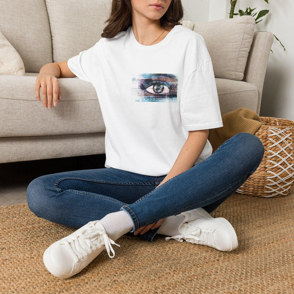 See no Evil Glitched Eye Graphic T‑Shirt — Cyber Aesthetic Unisex Tee